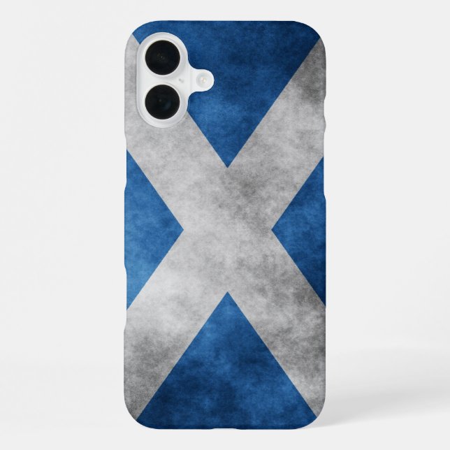 Coque iPhone Écosse Grunge - Croix de Saint-André (Verso)