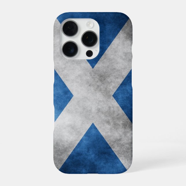 Coque iPhone Écosse Grunge - Croix de Saint-André (Verso)