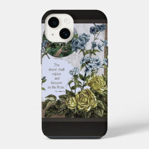 Coque Pour iPhone 14 Écriture Avec Des Roses
