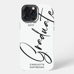 Etui iPhone 13 Pro Max Écriture Calligraphique Élégante Diplômé de Promot