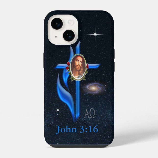 Coque iPhone Écriture Jean 3;16 (Verso)