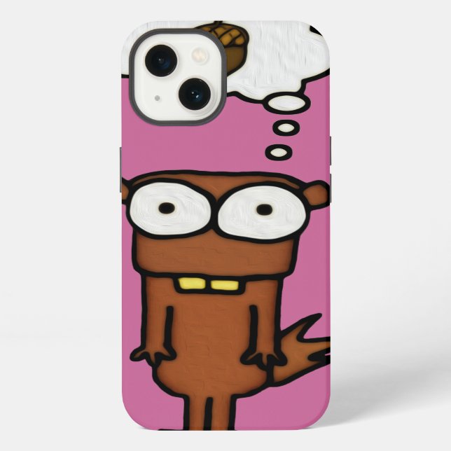 Coque iPhone Écureuil de bande dessinée (Verso)