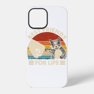 Coque iPhone 12 Écureuil Vintage Rétro Meilleur Ami Pour La Vie Pr