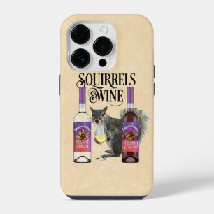 Coque Pour iPhone 14 Plus Écureuils & Vin - Écureuil drôle amateur et vin D