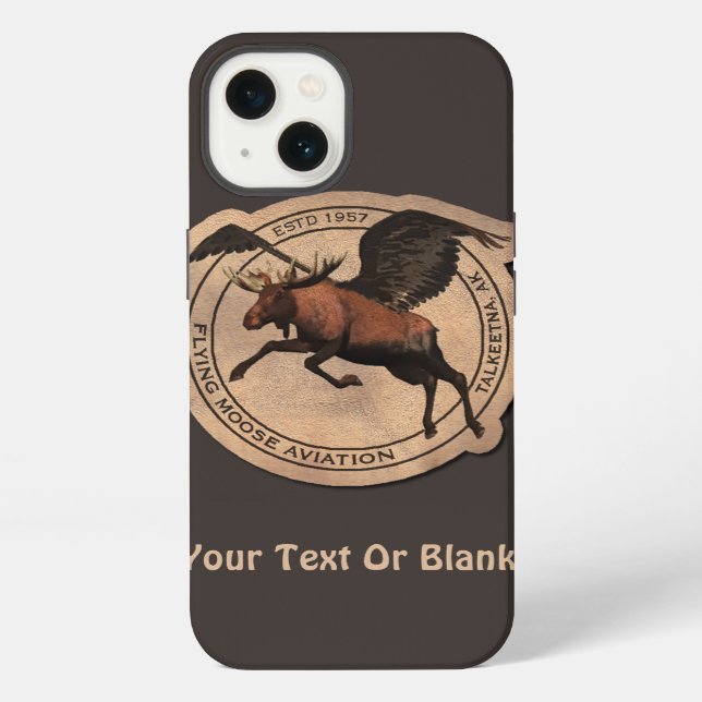 Coque iPhone Ecusson d'aviation Flying Moose (Verso)