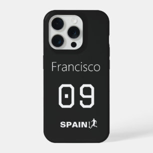 Coque iPhone 15 Pro Édition Espagne Football Professionnel Mono Person