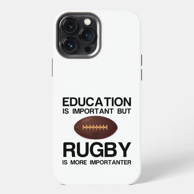 COQUE iPhone ÉDUCATION IMPORTANTE RUGBY PLUS IMPORTANT (Verso)