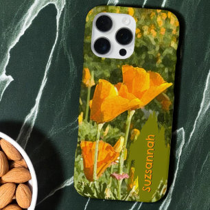 Coque iPhone 16 Pro Max Effet aquarelle California Poppy Photo personnalis