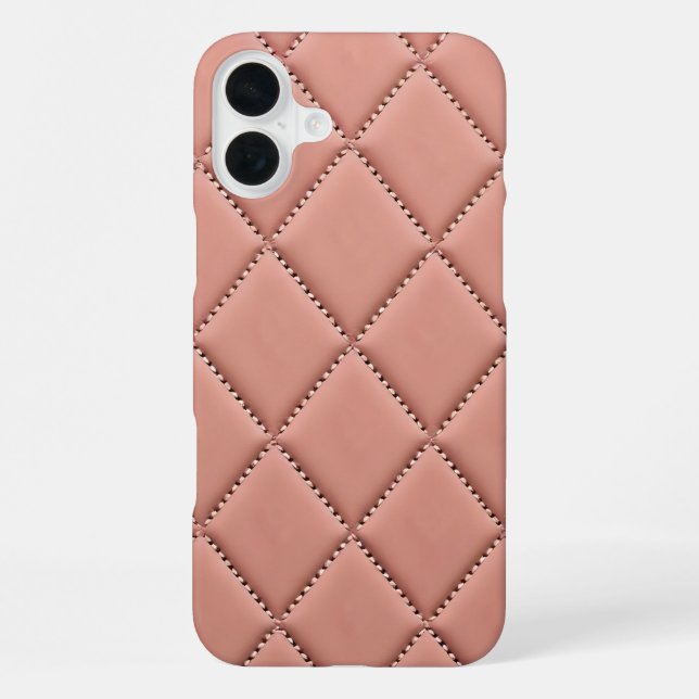 Coque iPhone Effet de tissu rose  (Verso)