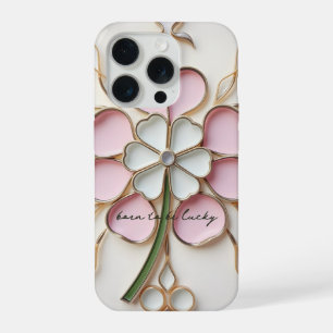 Coque iPhone 15 Pro Effet en verre coloré rose pastel