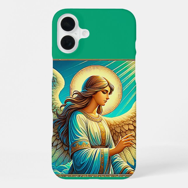 Coque iPhone Effet expressionniste de la belle ange de l'IA (Verso)
