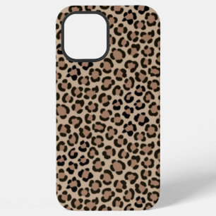 Coque iPhone 12 Pro Max Effet fourrure Empreinte de léopard tendance Motif