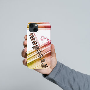 Etui iPhone 13 Effets métalliques multicolores écrits avec c