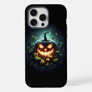 Coque iPhone 15 Pro Max Éffrayant nature brillant Halloween citrouille