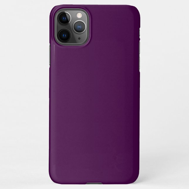 Coque iPhone Eggplant Purple Solid (Dos)