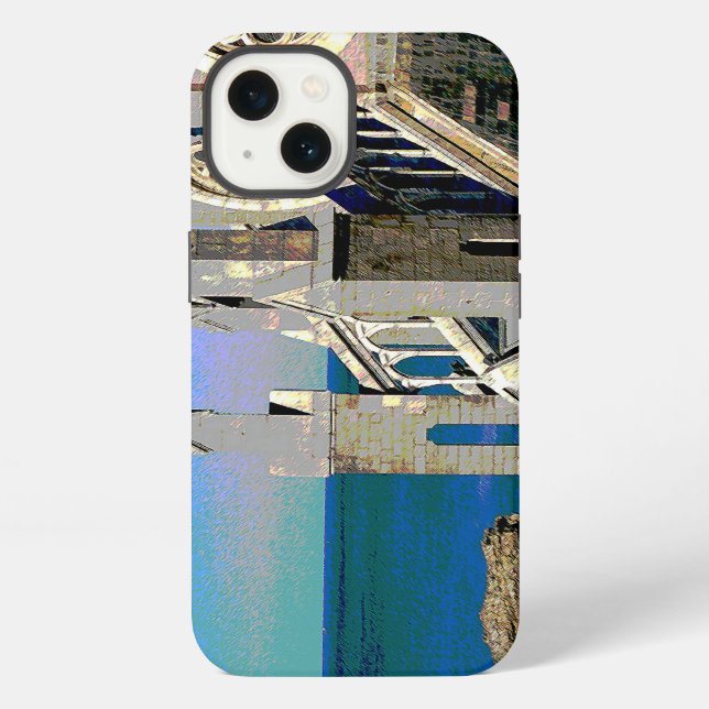 Coque iPhone Église surplombant l'océan (Verso)