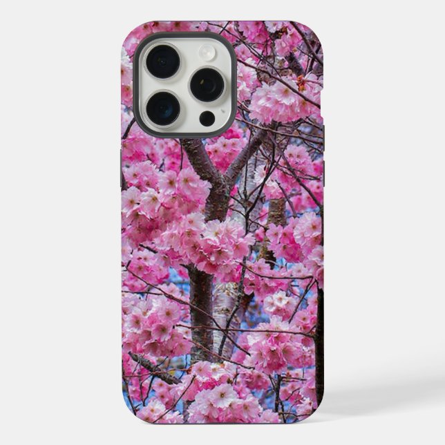 Coque iPhone Élégance des Fleurs de Sakura (Verso)