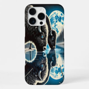 Coque iPhone 16 Pro Max Élégance du crépuscule : reflets de bisons