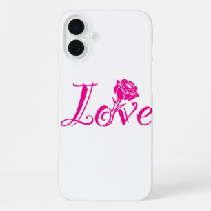 Coque iPhone 16 Plus Élégance florale : l'amour illustré avec une rose