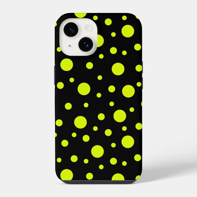 Coque iPhone élégance noir et jaune (Verso)