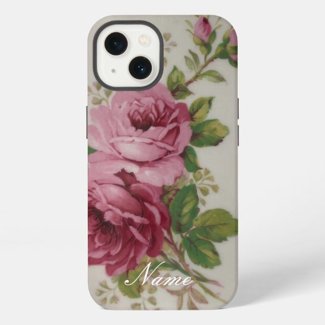 Coque iPhone Élégance Rose Rose Pink  (Verso)