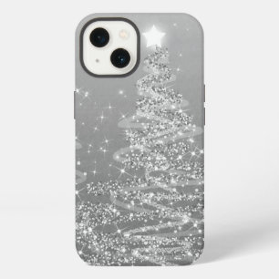 Etui iPhone 13 Élégant Argent de Noël Étincelant