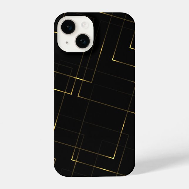 Coque iPhone Elegant Black & Gold Marble (Verso)