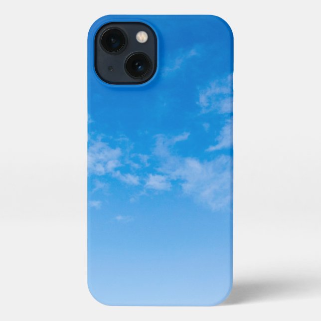Coque iPhone Élégant Bleu Et Blanc (Verso)