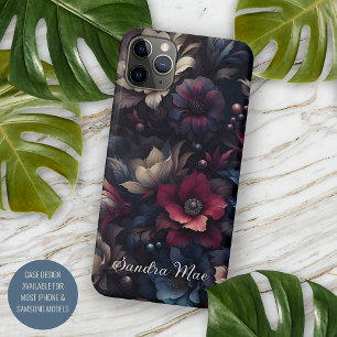 Coque iPhone 11Pro Max Elégant Chic Dahlias Art Art Belle Peinture Botani