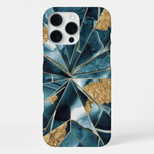 Coque iPhone 16 Pro Max Elegant Copper Étui en teal doré opulent féminin