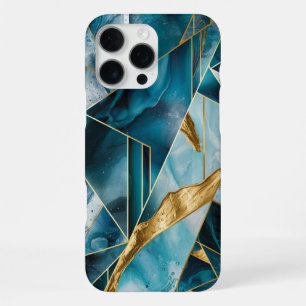 Coque iPhone 16 Pro Max Élégant cuivre Feminine Opulent Turquoise Gold C