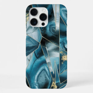 Coque iPhone 16 Pro Max Élégant cuivre Feminine Opulent Turquoise Gold C