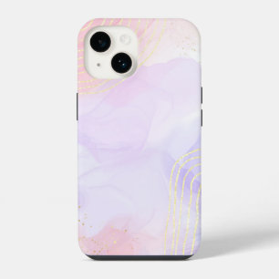 Coque Pour iPhone 14 Élégant cuivre Marbre or Rose fille