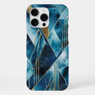 Coque iPhone 16 Pro Max Élégant cuivre Or Turquoise féminin opulent