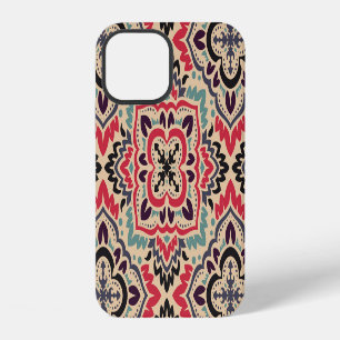 Coque iPhone 12 Elégant Damas : Texture Vintage sans joint