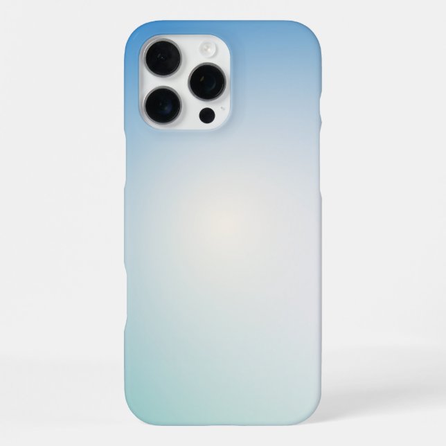 Coque iPhone  Élégant dégradé de bleu clair et blanc  (Verso)