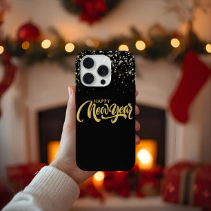 Coque iPhone 15 Pro Élégant étui de téléphone noir pour iPhone15Pro