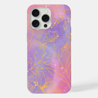 Coque iPhone 15 Pro Max Élégant étui floral pour iphone 15 pro max.