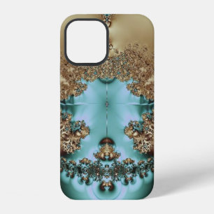 Coque iPhone 12 Élégant étui iPhone Case-Mate Royal Gold et Aqua