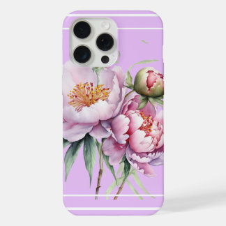 Coque iPhone 15 Pro Max Elegant Floral Peony iPhone15 Pro MaxCase - Lilac