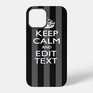 Coque iPhone 12 Élégant Gardez votre calme et votre texte sur des