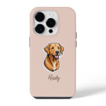 Élégant Labrador Retriever Custom Photo Blush Rose