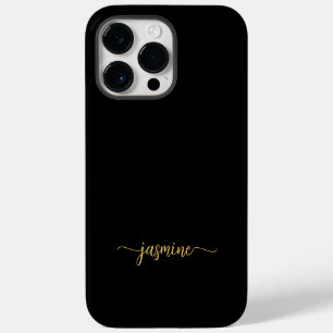 Coque Pour Pour iPhone 14 Pro Max Élégant minimaliste Girly Noir Nom Script