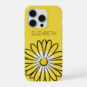 Coque iPhone 15 Pro Élégant minimaliste moderne Fleur de marguerite et