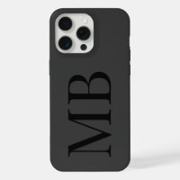Élégant minimaliste noir Monogramme initial