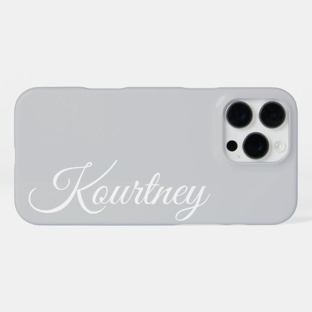COQUE iPhone ÉLÉGANT MODERNE STYLE CLASSIQUE NOM PERSONNALISÉ G (Verso Horizontal)