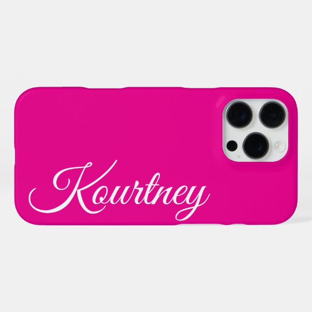 COQUE iPhone ÉLÉGANT MODERNE STYLE CLASSIQUE NOM PERSONNALISÉ R (Verso Horizontal)