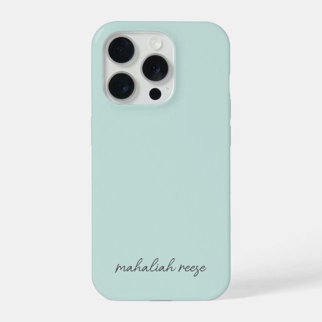 Coque iPhone Élégant Monogram Ocean Spray Script moderne (Verso)