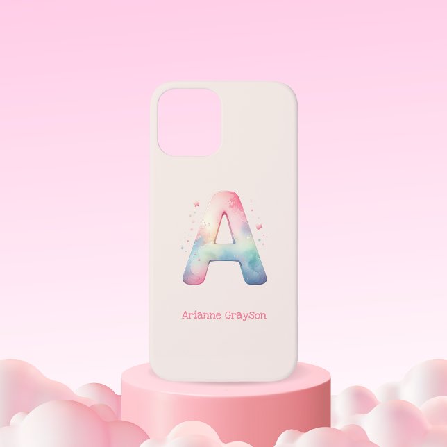 Coque iPhone Élégant Monogramme "A" - Boîtier téléphonique pers (Créateur téléchargé)