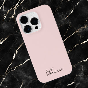Coque Pour iPhone 14 Plus Élégant Monogramme rose et chic